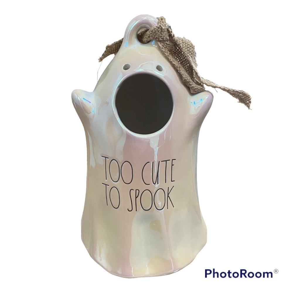 Rae Dunn “Too Cute to Spook” Ghost Birdhouse